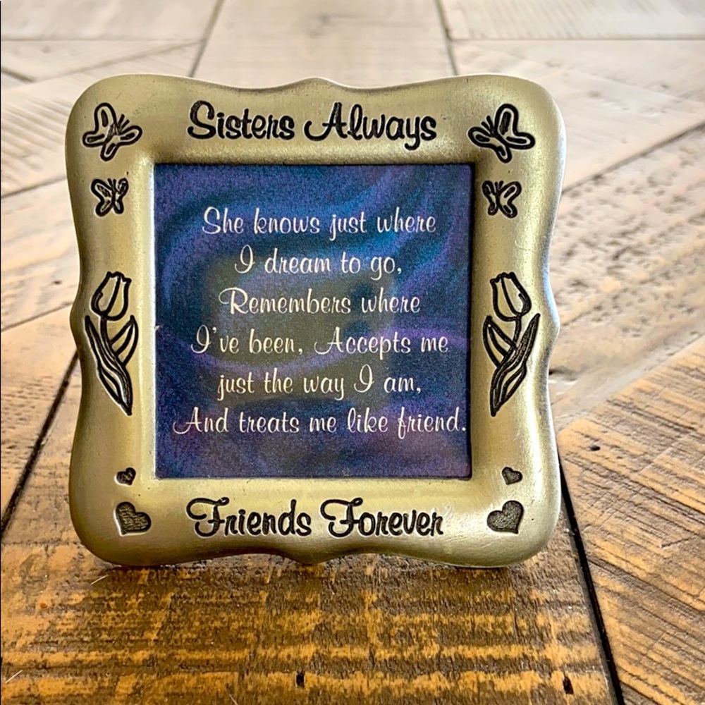 Silver sisters always & friends forever mini frame